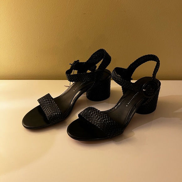 Zara Shoes - NWT Zara Black Woven Leather Women's Heeled Sandals